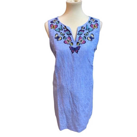 NWT Talbots Linen Shift Dress - Picture 2 of 7